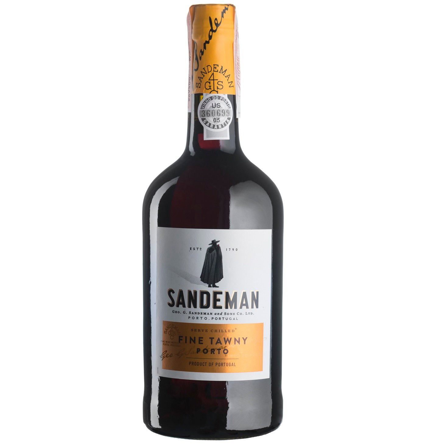 Вино Sandeman Fine Tawny Porto Sogrape Vinhos, красное, сладкое, 19,5%, 0,75 л (2791) - фото 1
