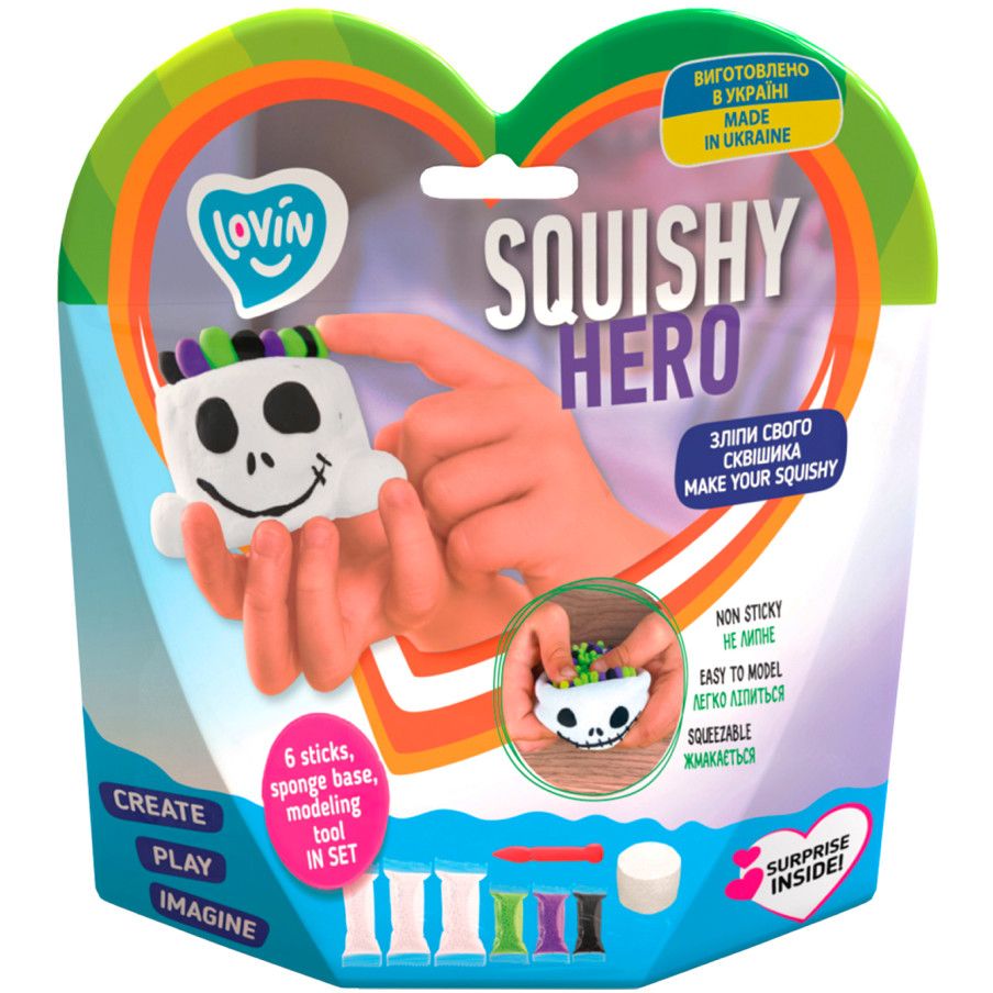 Набор для лепки Lovin Squishy Scary Ghost 70126 с воздушным пластилином - фото 1