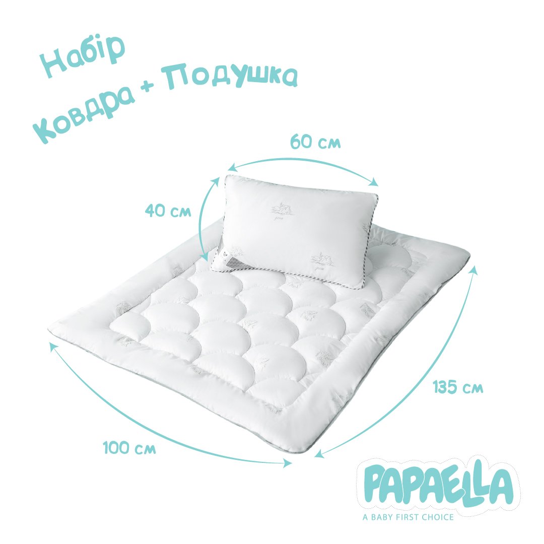 Детский набор Papaella Super Soft: одеяло 135х100 см + подушка 60х40 см (8-34923) - фото 2