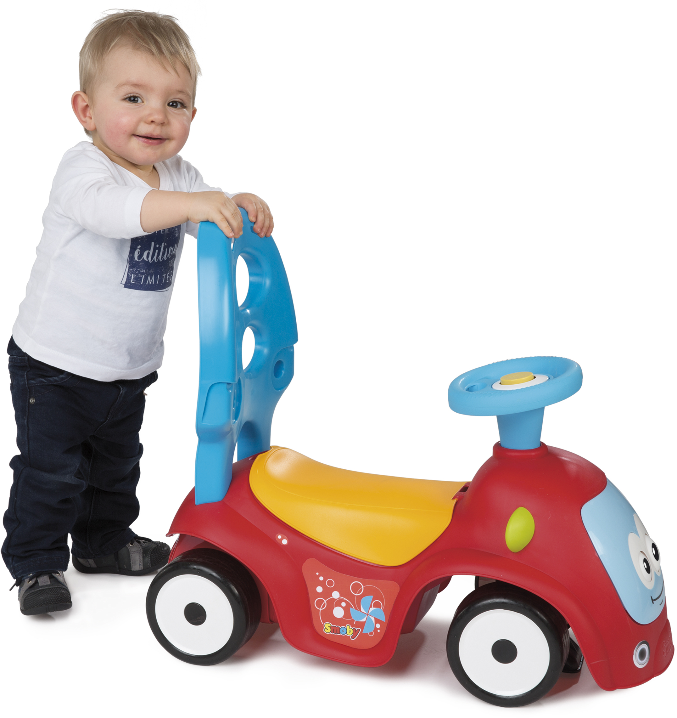 Машина для катания детская Smoby Toys Маестро 4 в 1 с функцией качели, красный (720302) - фото 7