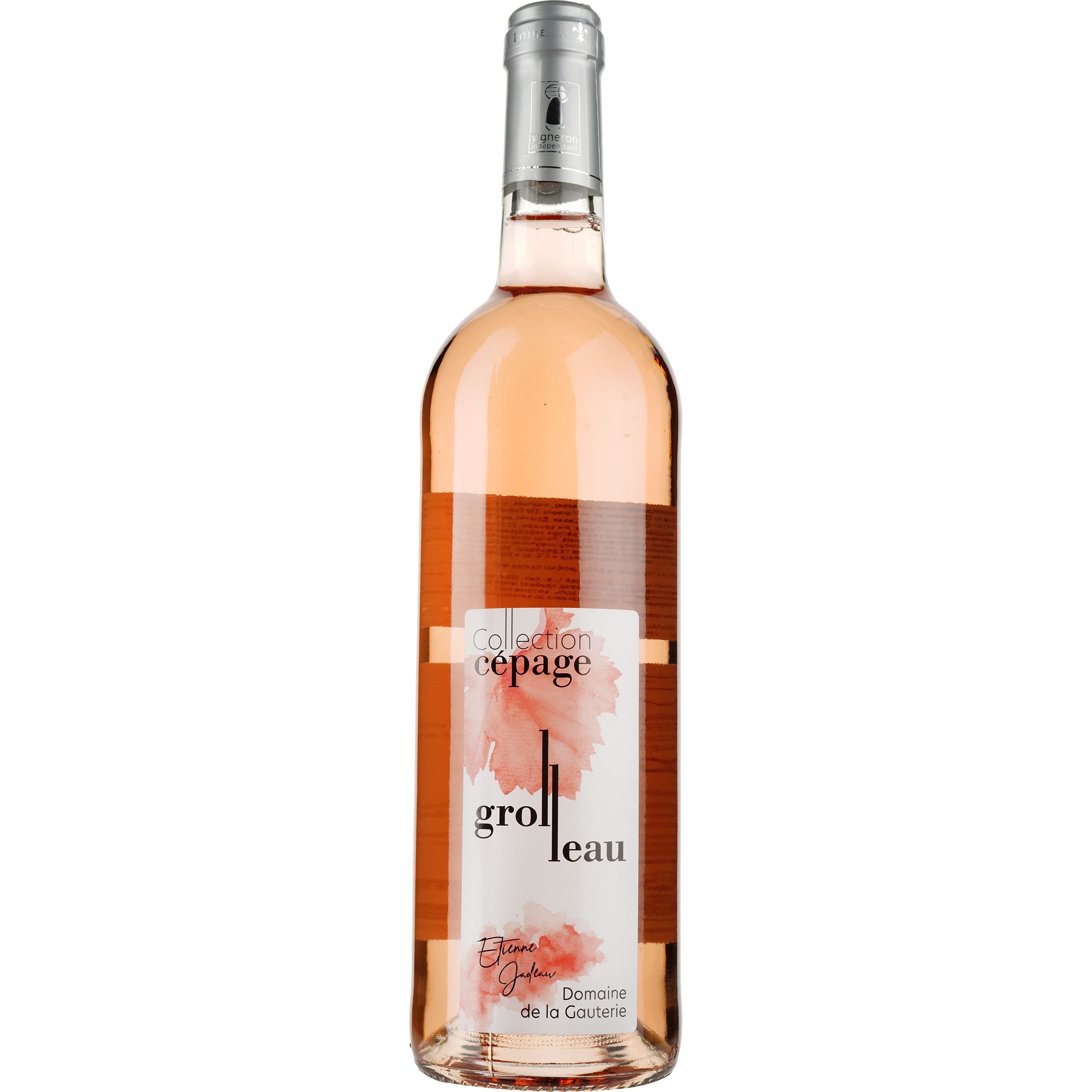 Вино Domaine de la Gauterie Grolleau Collection Cepage Val de Loire IGP, рожеве, сухе, 0,75 л - фото 1