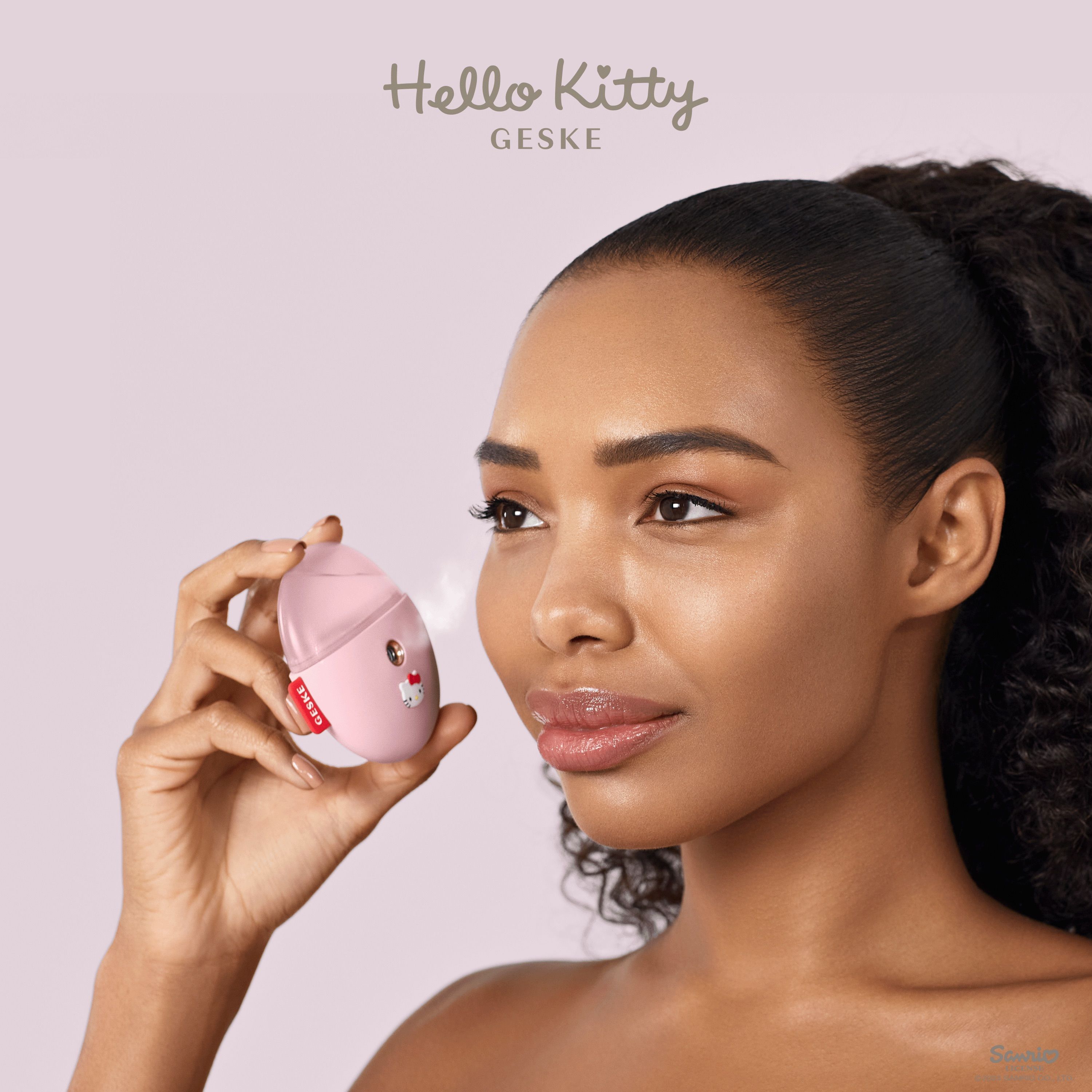 Электронный освежитель для увлажнения лица GESKE Facial Hydration Refresher 4 в 1 by Hello Kitty розовый - фото 7