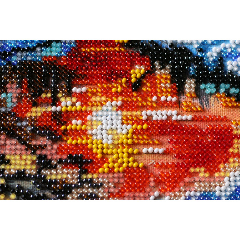 Набор-миди для вышивки бисером Abris Art Заря вечерняя AMB-018 20х20 см - фото 4