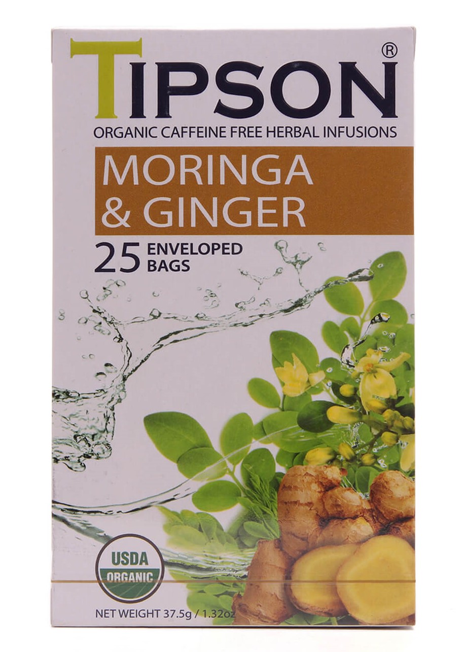 Чай травяной Tipson Моринга с имбирем, органический, 37,5 г ( 773027) - фото 1