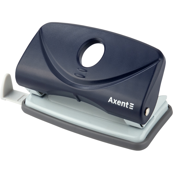 Дырокол для бумаги Axent Welle-2 с пластиковым верхом 10 листов синий (3810-02-A) - фото 1