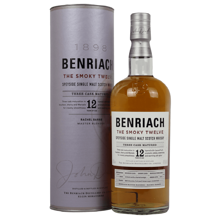 Виски BenRiach The Smoky Twelve 12yo Single Malt Scotch Whisky, в тубусе, 46%, 0,7 л (Q0333) - фото 1