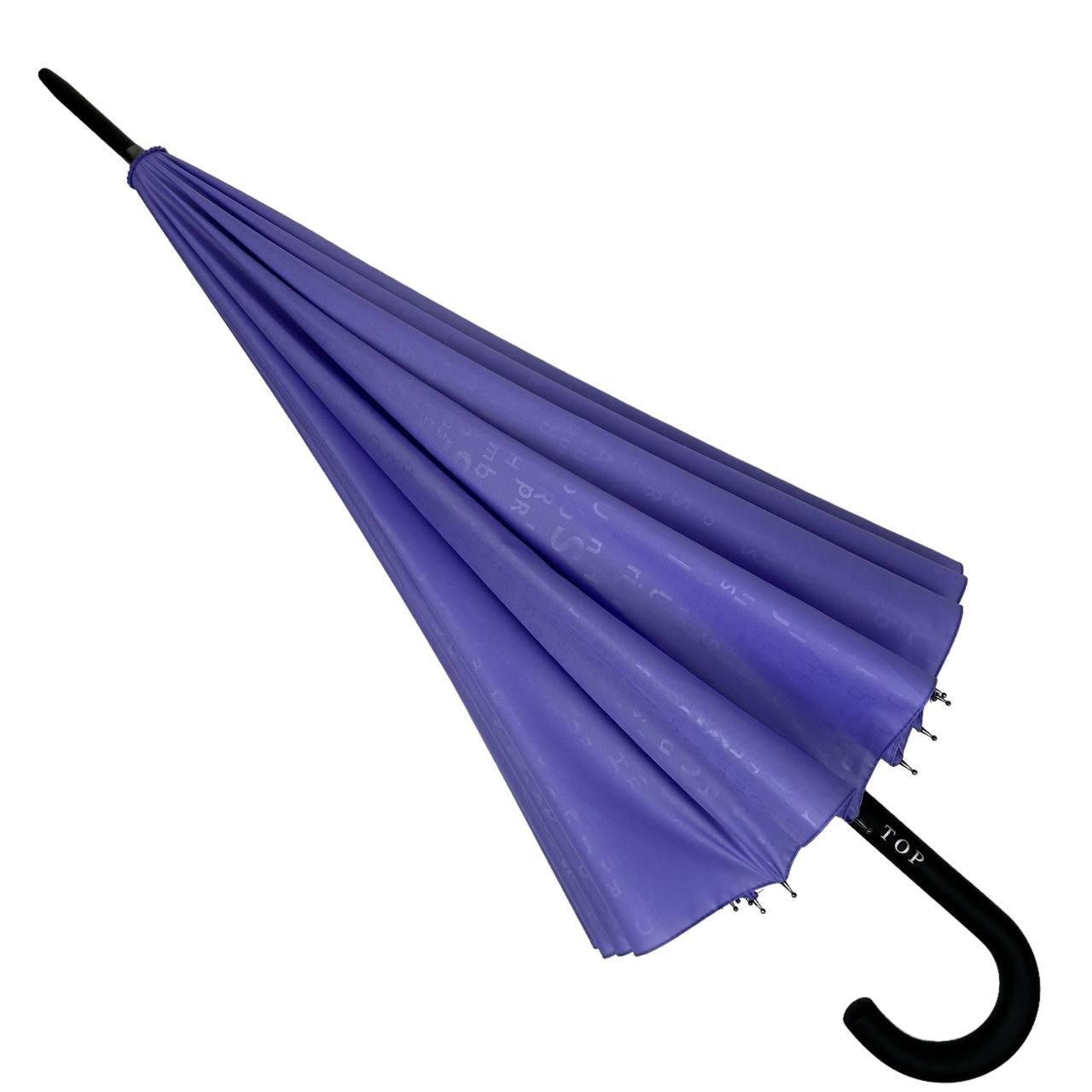 Жіноча парасолька-палиця напівавтомат Toprain 100 см фіолетова - фото 5