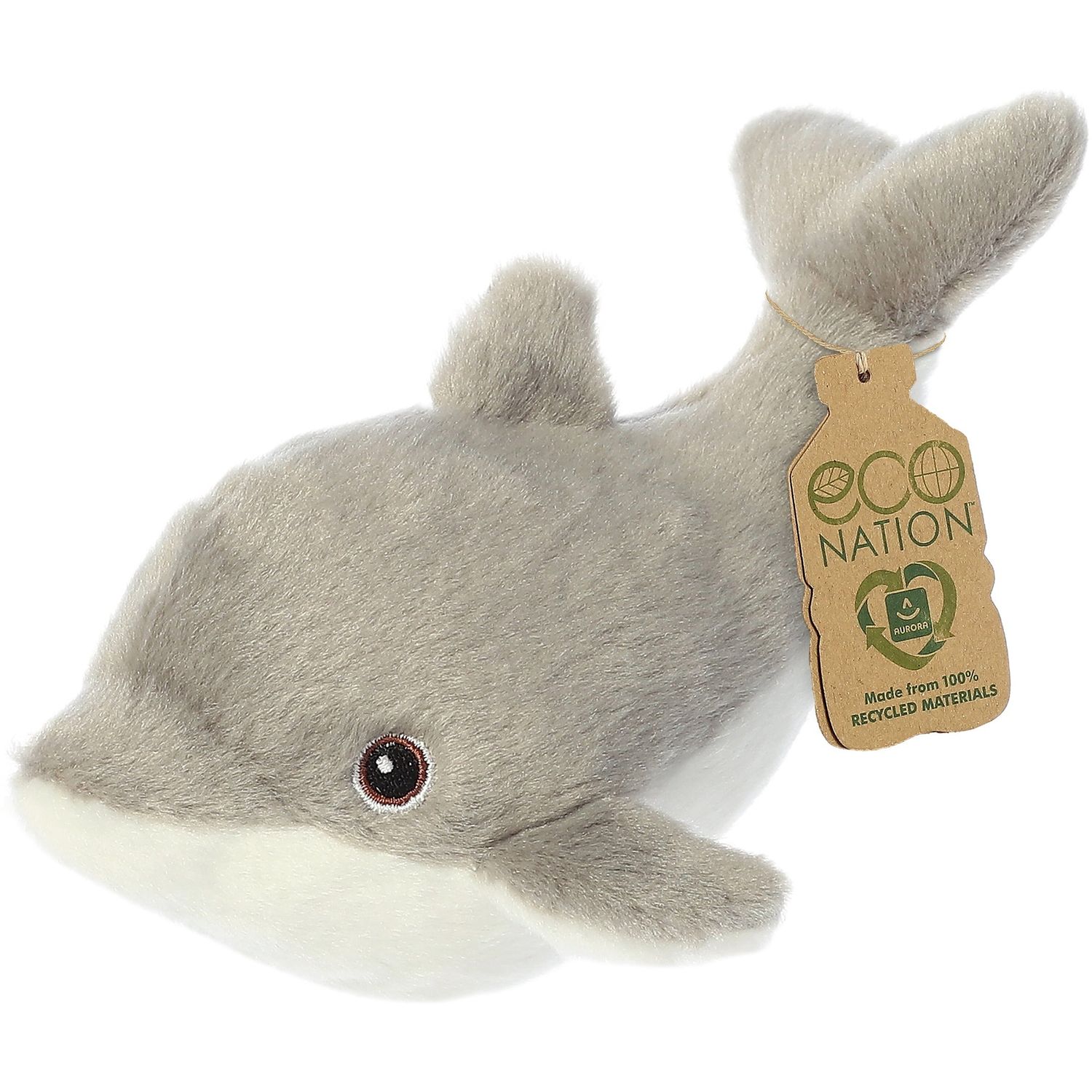 Мягкая игрушка Aurora Eco Nation Дельфин, 38 см, серая (200207F) - фото 2