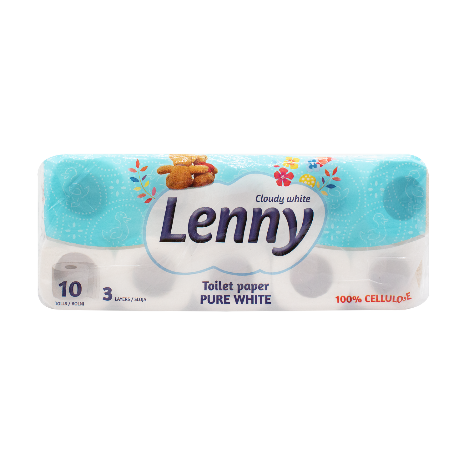 Туалетная бумага Lenny, трехслойная, 10 рулонов - фото 1