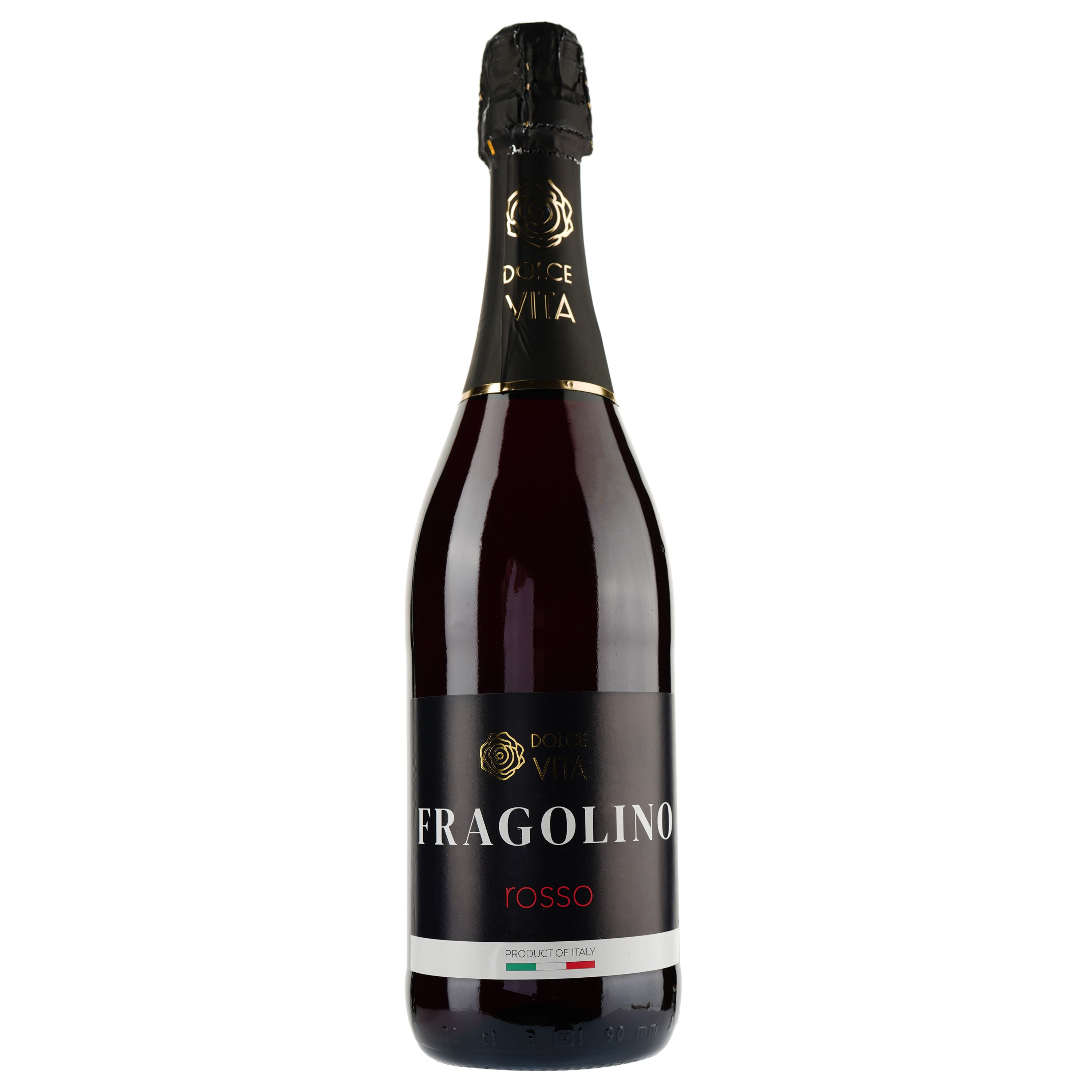 Ігристе вино Dolce Vita Fragolino Rosso, червоне, солодке, 7%, 0,75 л - фото 1