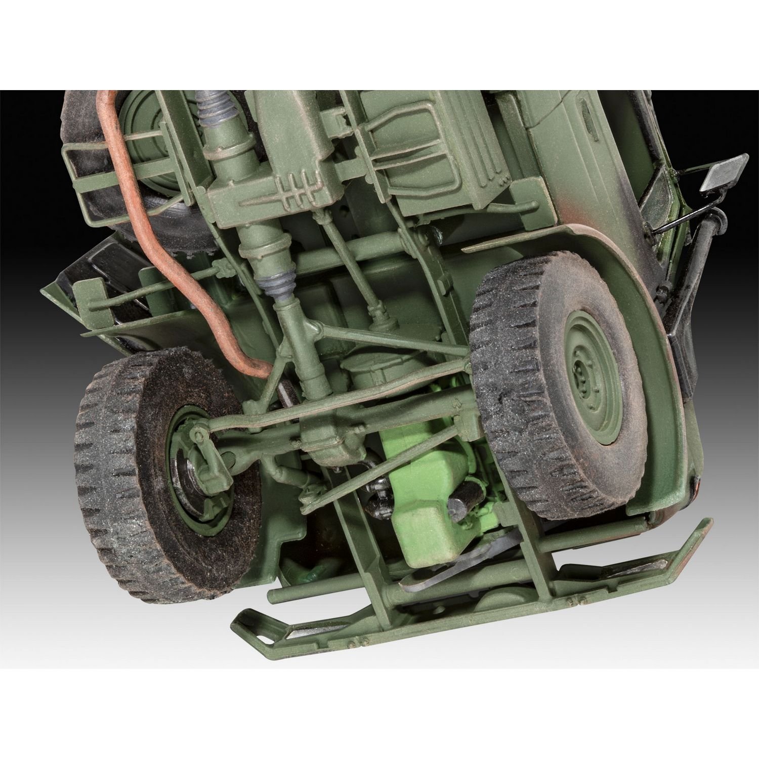 Збірна модель Revell Вантажівка Unimog 2T milgl, рівень 5, масштаб 1:35, 190 деталей (RVL-03337) - фото 6