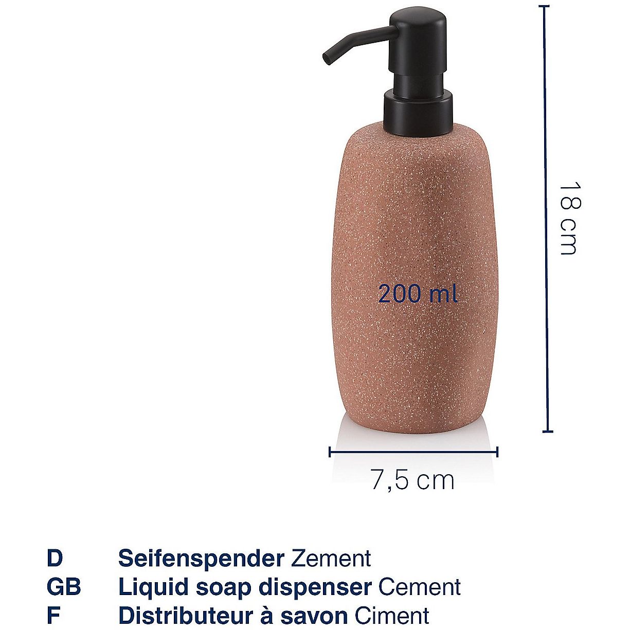 Дозатор для мыла Kela Roda 200 см красная глина (23752) - фото 2