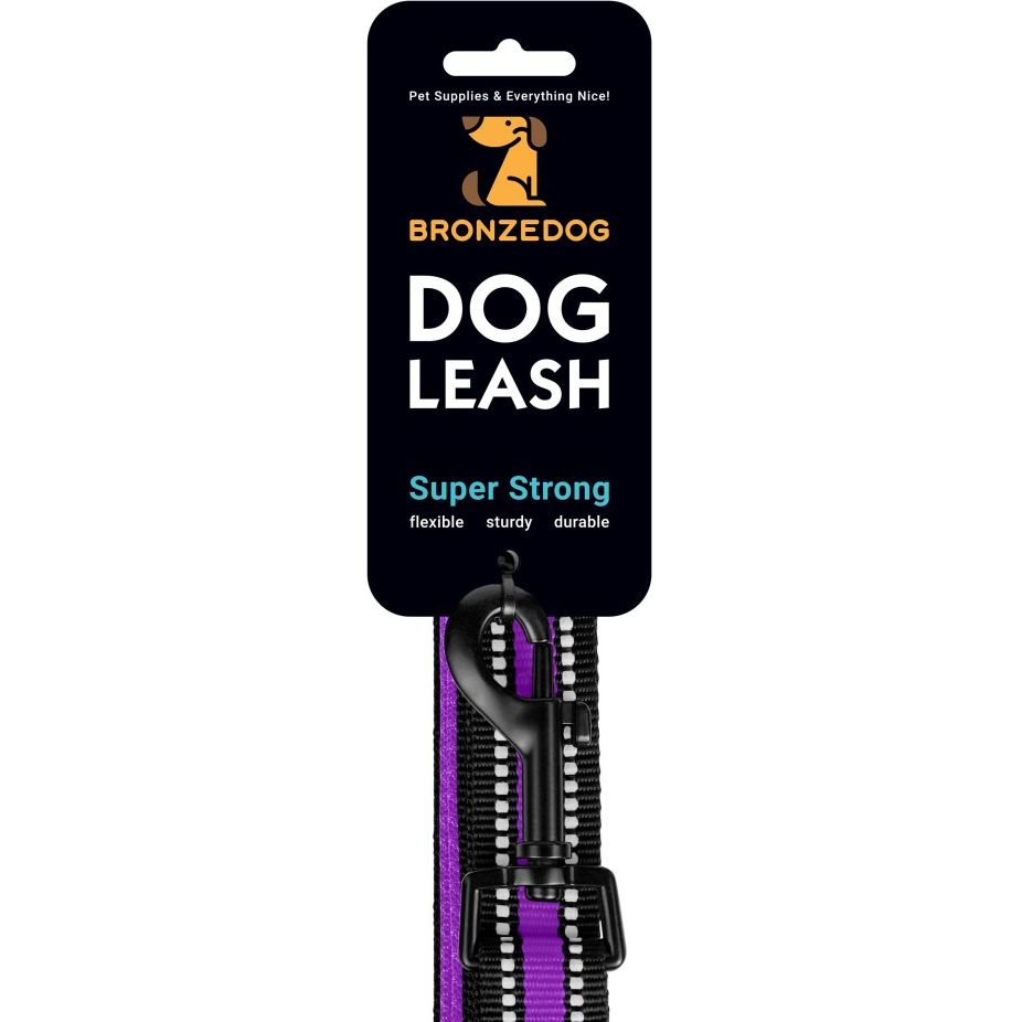 Повідець для собак BronzeDog Mesh, розмір S, 200х1,6 см, фіолетовий - фото 7