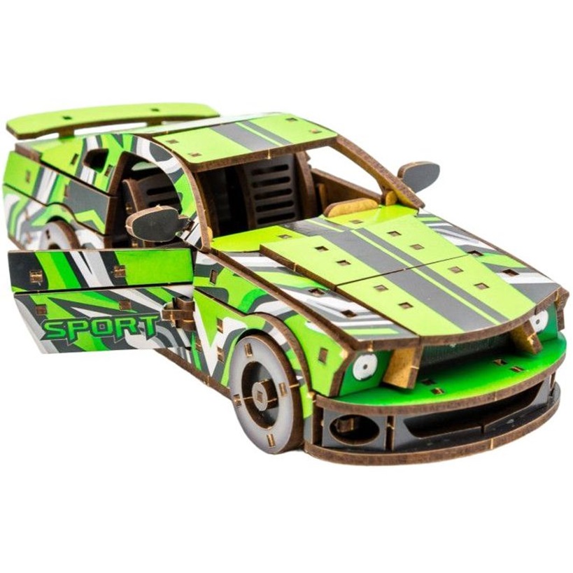 Механічний 3D Пазл PuzzleOk автомобиль Muscle car GT 162 детал зелений (2017318395.0) - фото 1