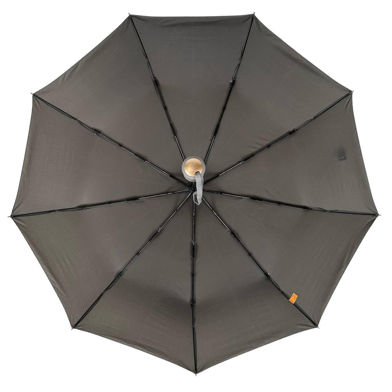 Женский складной зонтик полный автомат Frei Regen 94 см серый - фото 6