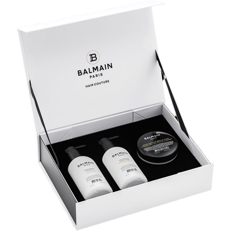 Набор для ухода за волосами Balmain Moisturizing Care Set New Formula: шампунь 300 мл + кондиционер 300 мл + маска 200 мл - фото 2