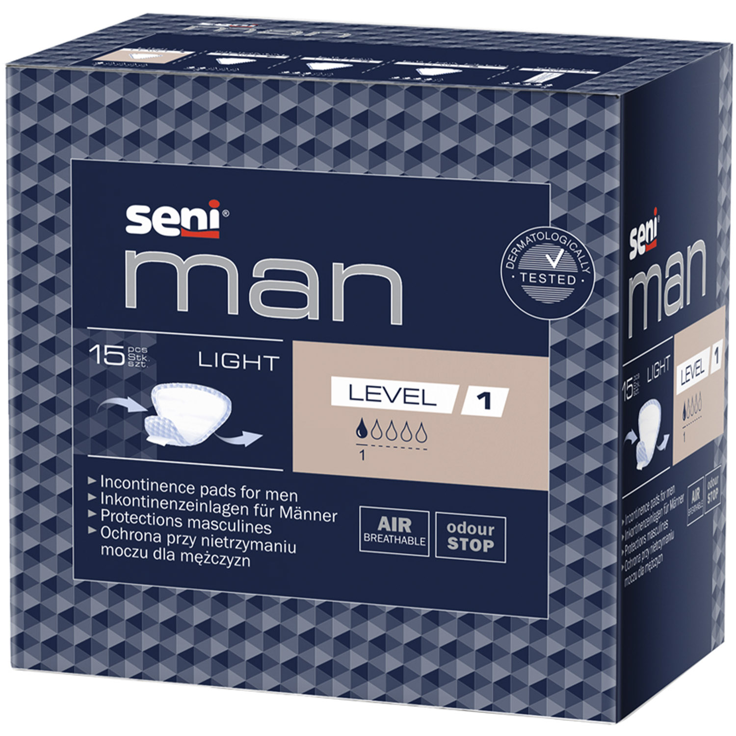 Прокладки урологические Seni Man Light Level 1 для мужчин 15 шт. - фото 1