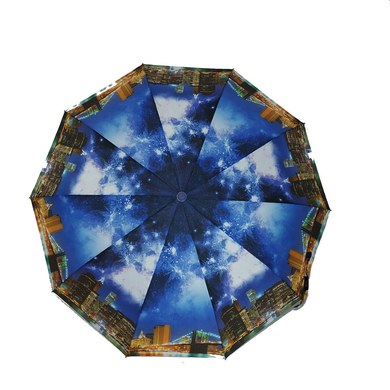 Женский складной зонтик полуавтомат S&L 100 см разноцветный - фото 2