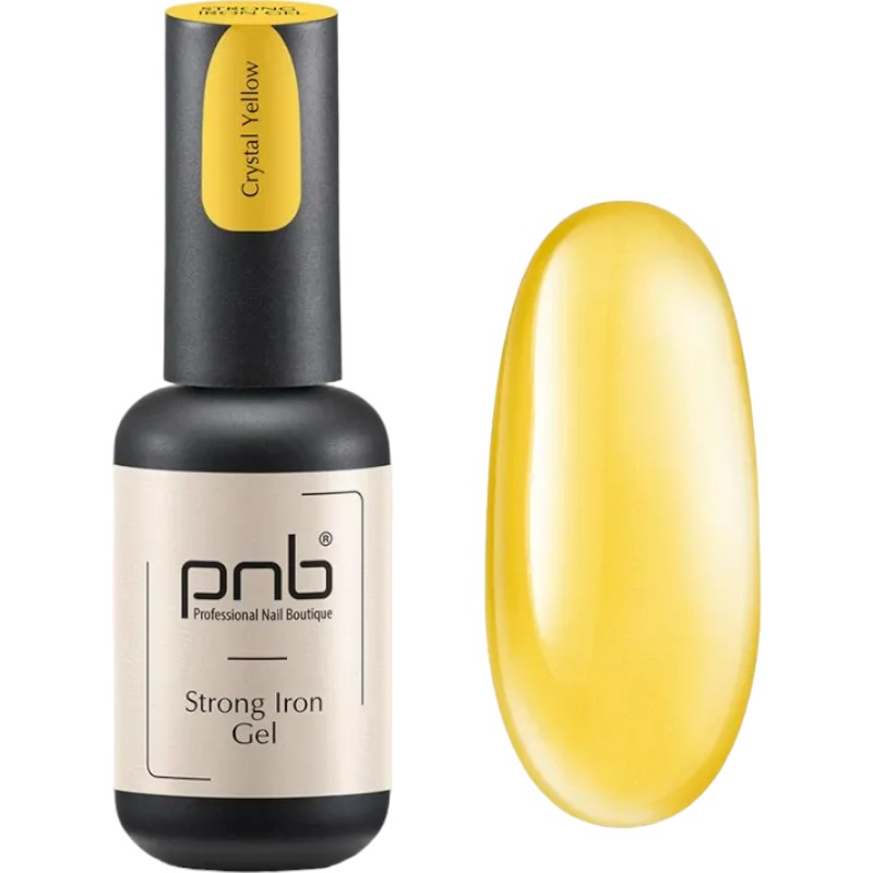 Гель PNB Strong Iron Gel Crystal Yellow 8 мл - фото 1