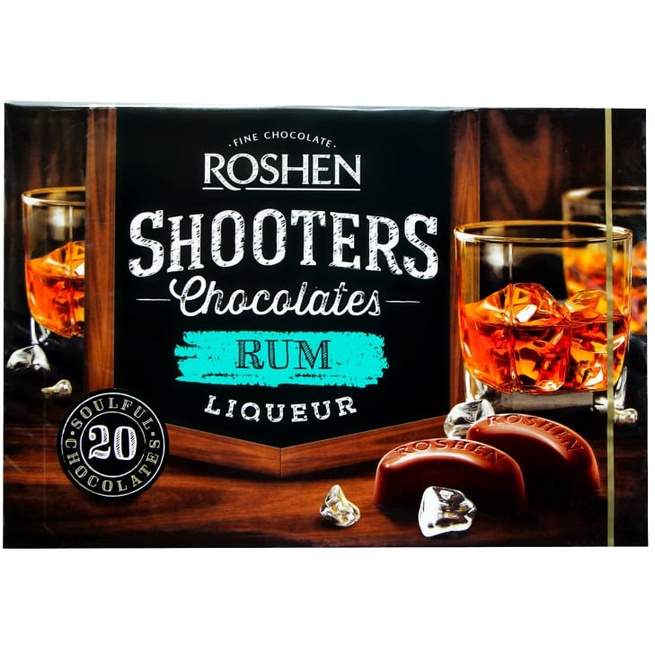 Цукерки Roshen Shooters з ромовим лікером, 150 г (715854) - фото 1