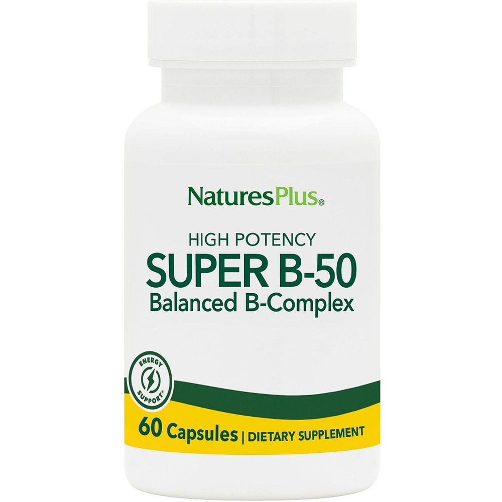 Супер В-Комплекс Nature's Plus B-50 60 вегетаріанських капсул - фото 1