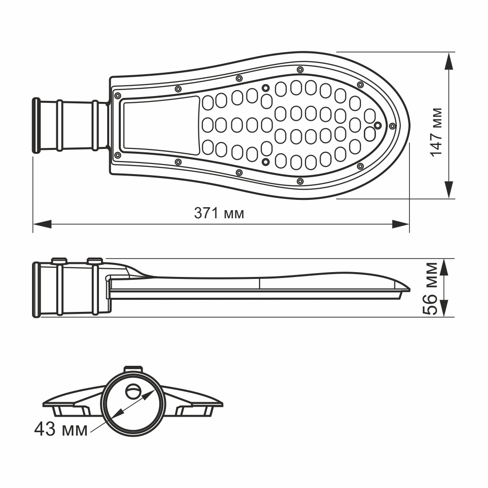 Ліхтар вуличний Videx LED IP65 30W 5000K (VL-SLE15-305) - фото 3