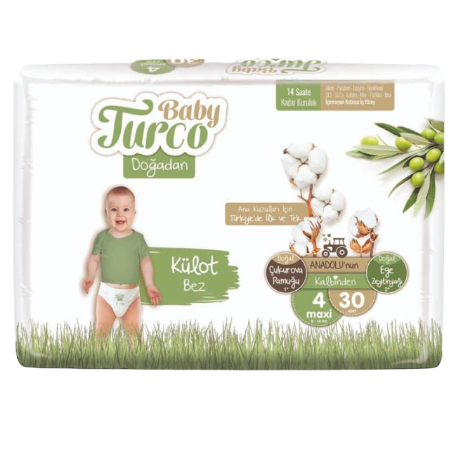 Підгузки дитячі Baby Turco 4 (8-14 кг), 30 шт. (8682241200047) - фото 1