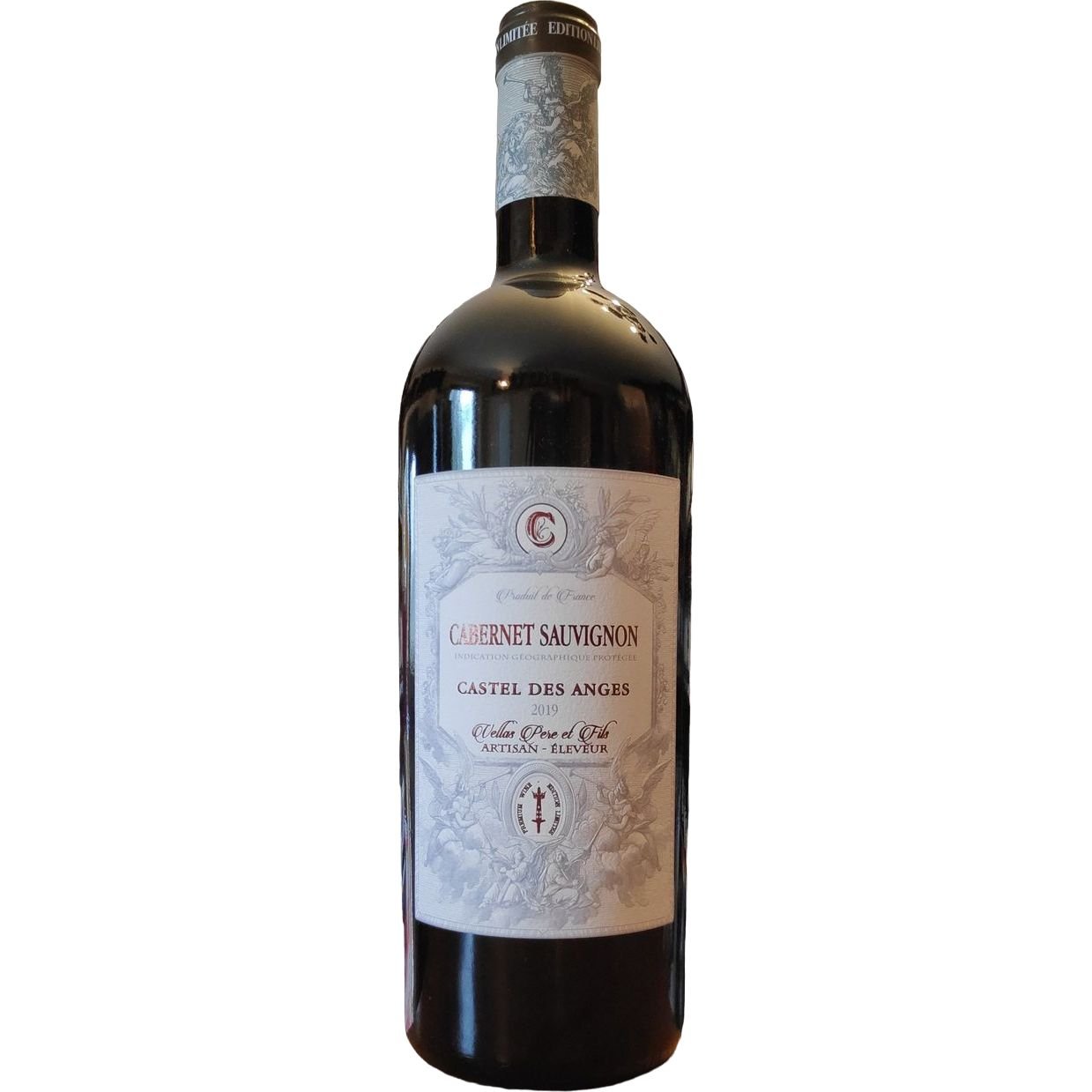 Вино Castel des Anges Cabernet Sauvignon IGP Pays D'Oc 2019 червоне сухе 0.75 л - фото 1