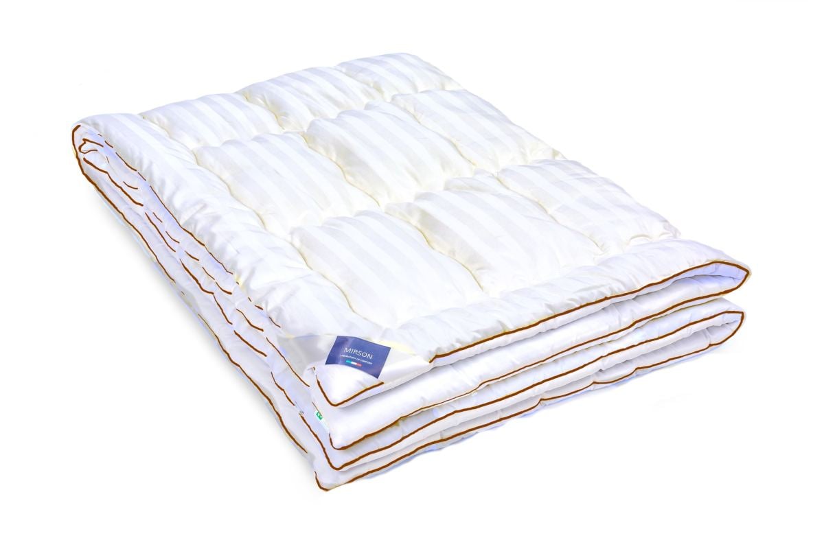 Одеяло шерстяное MirSon Royal Pearl Premium Italy Hand Made №0345, летнее, 140x205 см, белое - фото 2