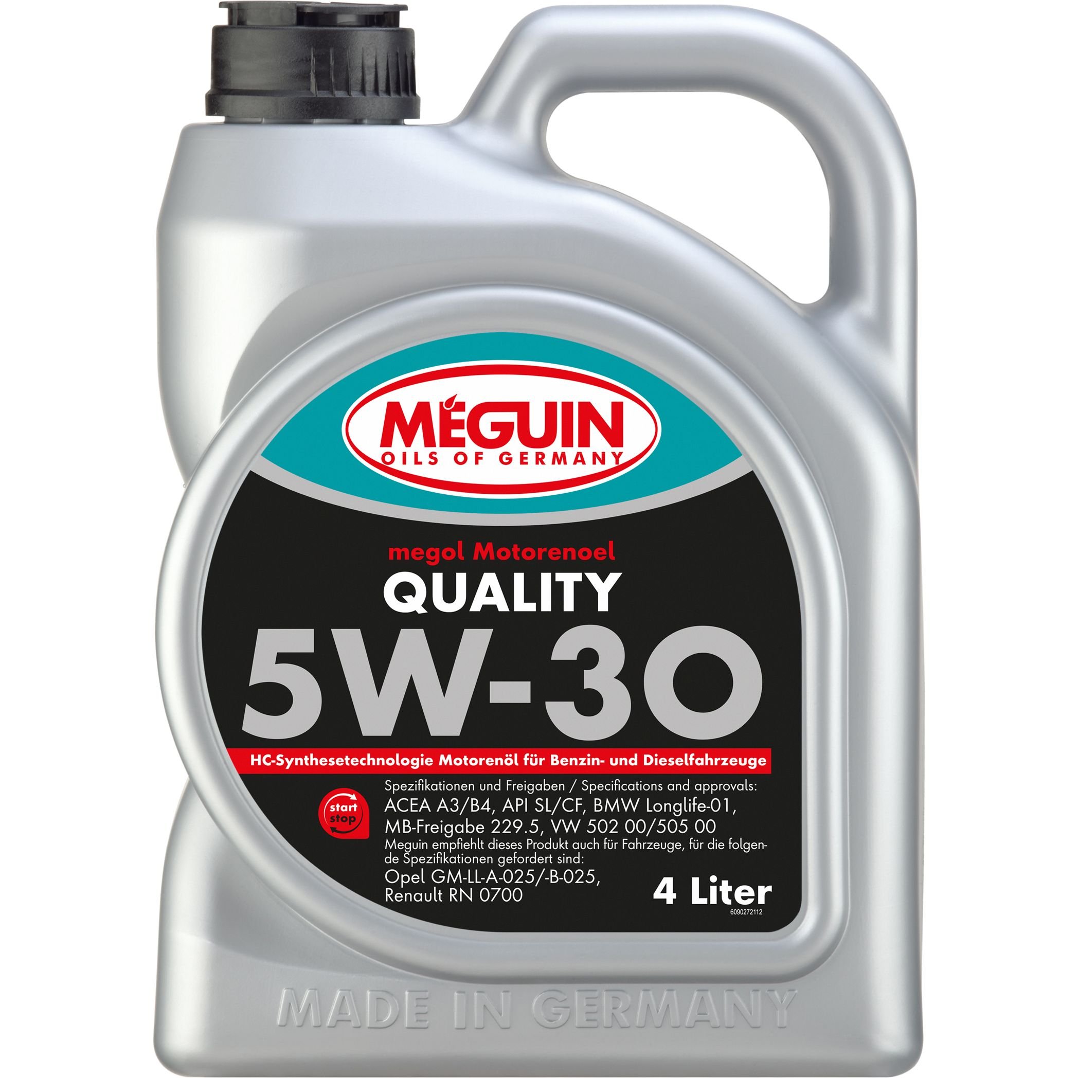 Моторна олива Meguin Quality SAE 5W-30 4 л - фото 1