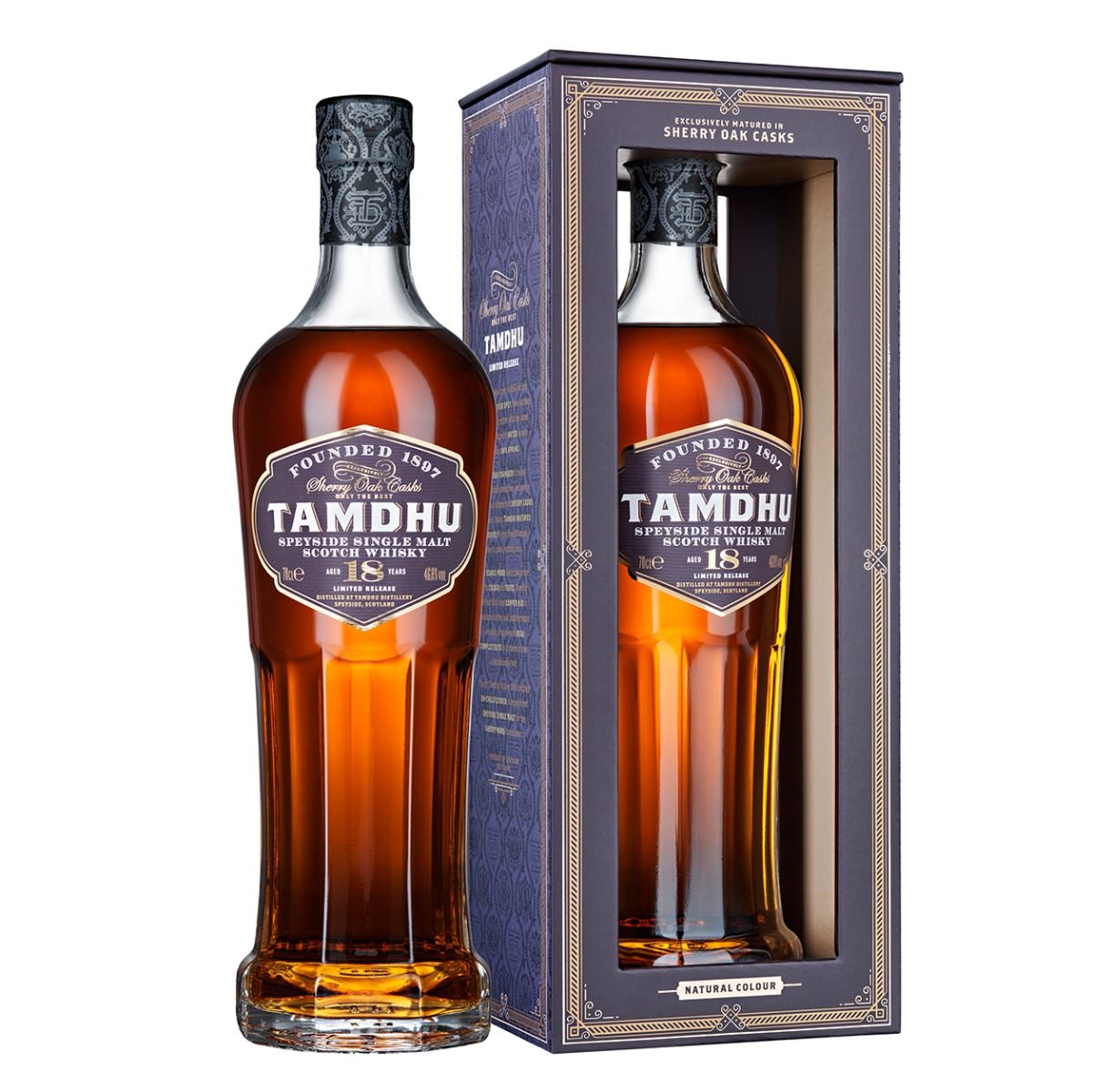 Виски Tamdhu 18 yo Single Malt Scotch Whisky 46.8% 0.7 л в подарочной упаковке - фото 3