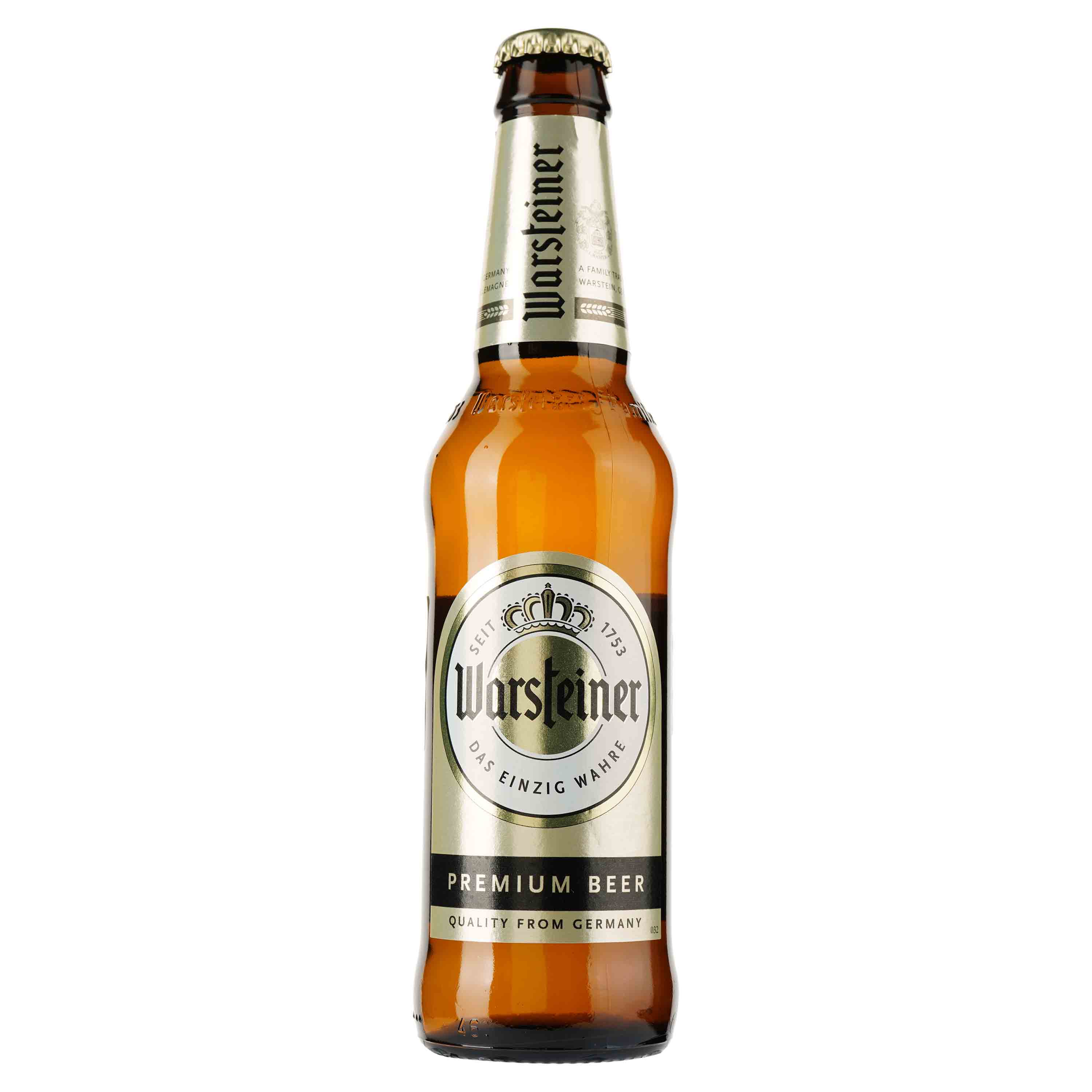 Пиво Warsteiner, светлое, 4,8%, 0,33 л (3857) - фото 1