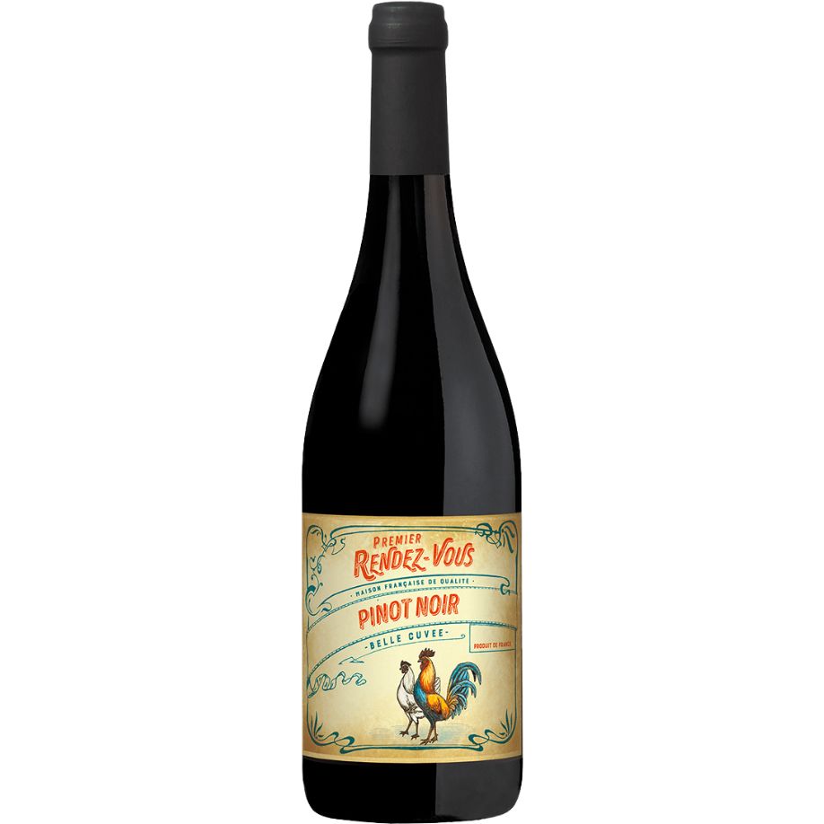 Вино Premier Rendez-Vous Pinot Noir Pays d'Oc IGP 2020 красное сухое 0.75 л - фото 1