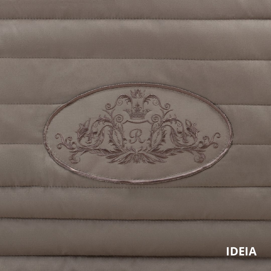 Двустороннее покрывало Ideia Royal, бежевый и серый, 240х220 см (8-34585 сірий/беж) - фото 10