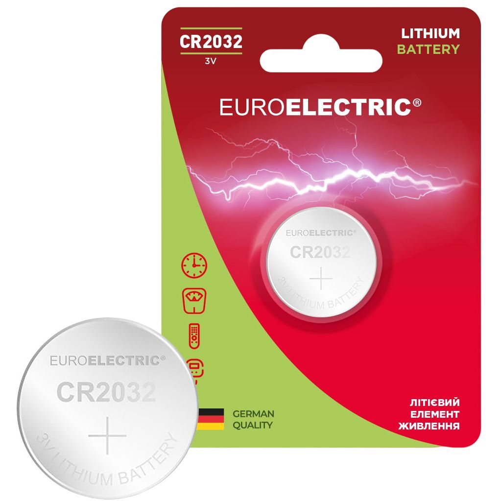 Батарейка Euroelectric CR2032 3V, 1 шт. - фото 1