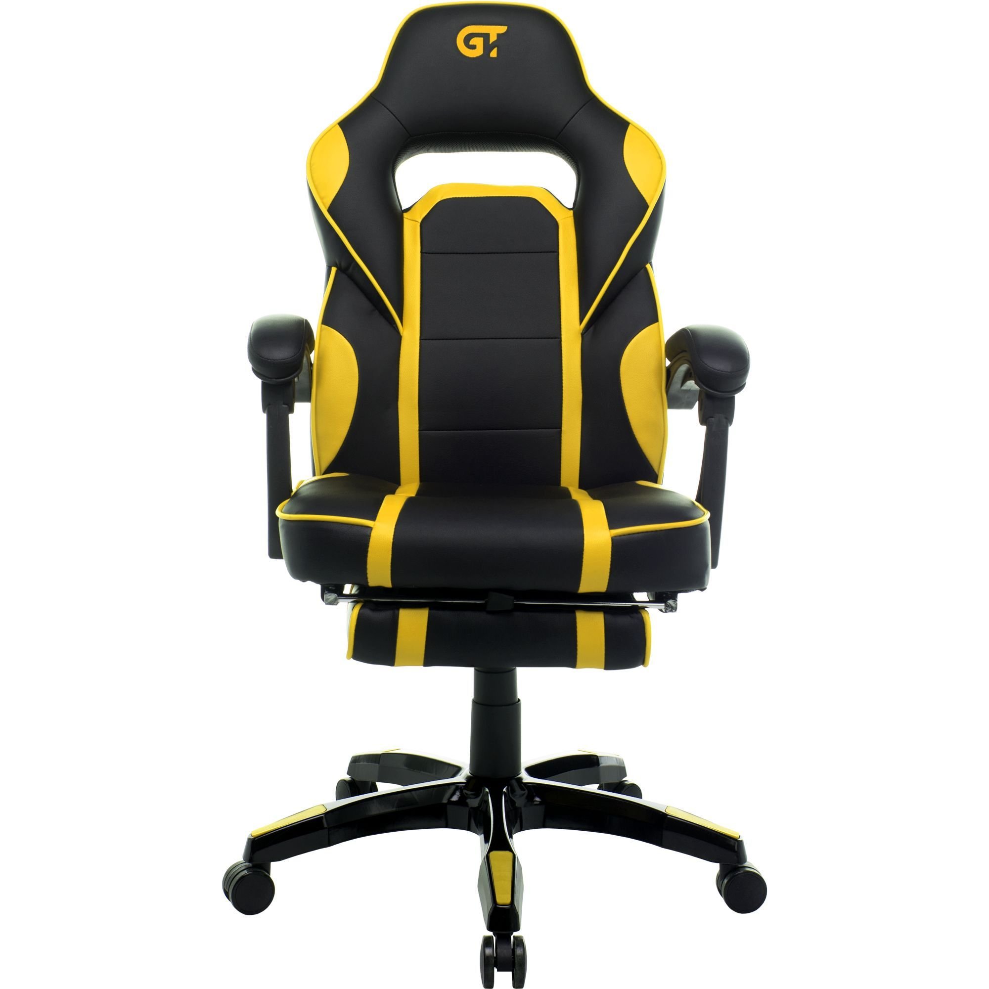 Геймерское кресло GT Racer черное с желтым (X-2749-1 Black/Yellow) - фото 1
