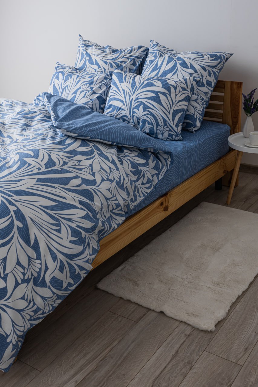 Комплект постельного белья ТЕП Soft dreams Light Blue Fantasy двуспальный голубой с белым (2-03858_25470) - фото 4