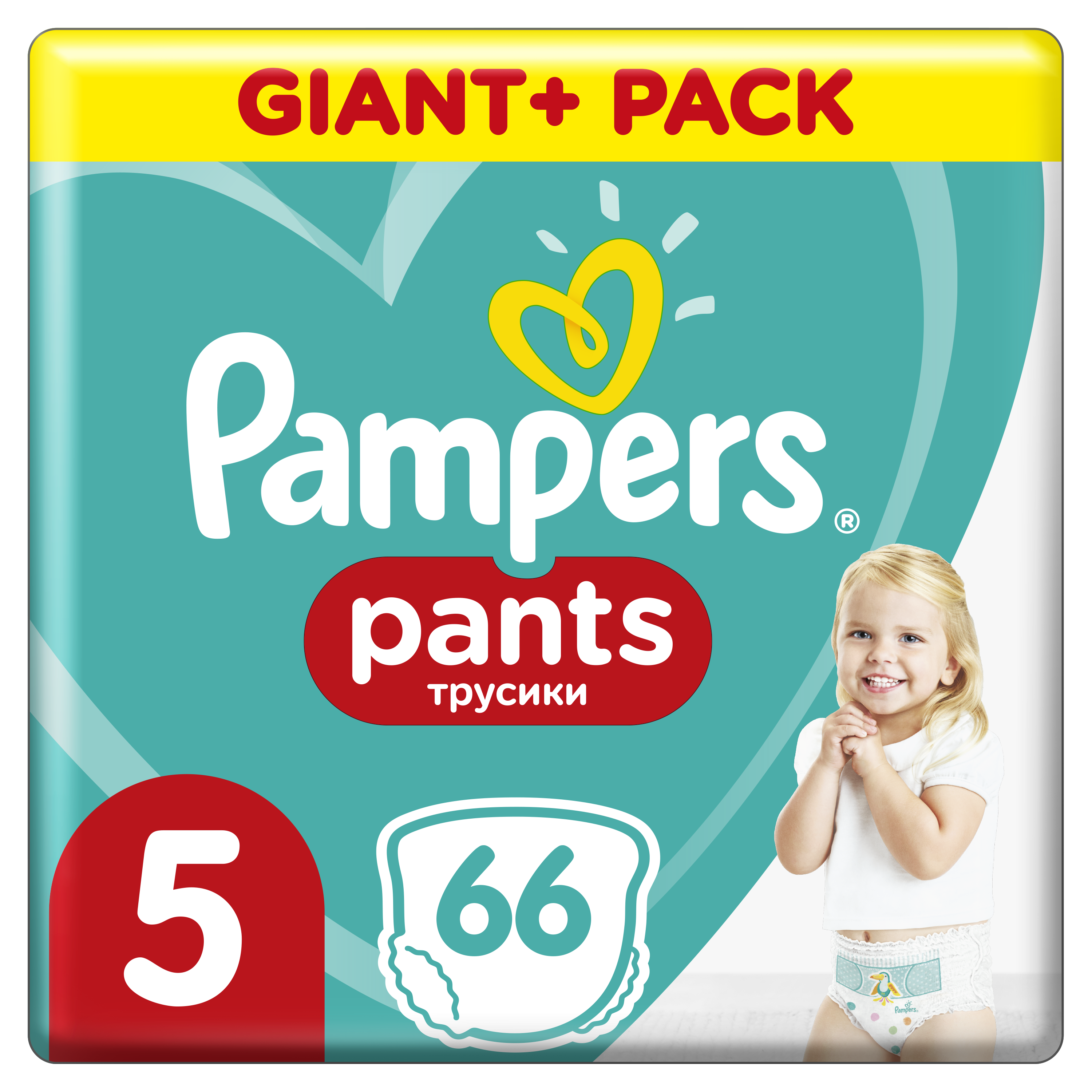 Підгузки-трусики Pampers Pants 5 (12-17 кг), 66 шт. - фото 1