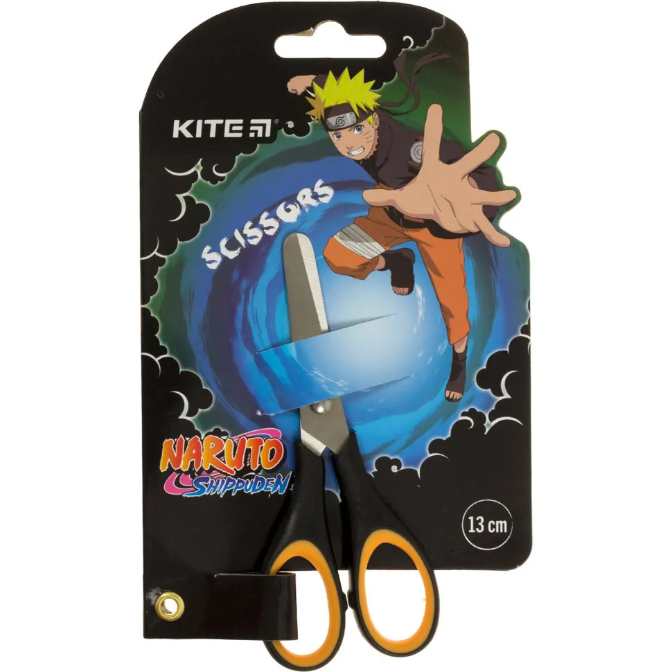 Ножницы детские Kite Naruto с резиновыми вставками 13 см (NR23-123) - фото 1