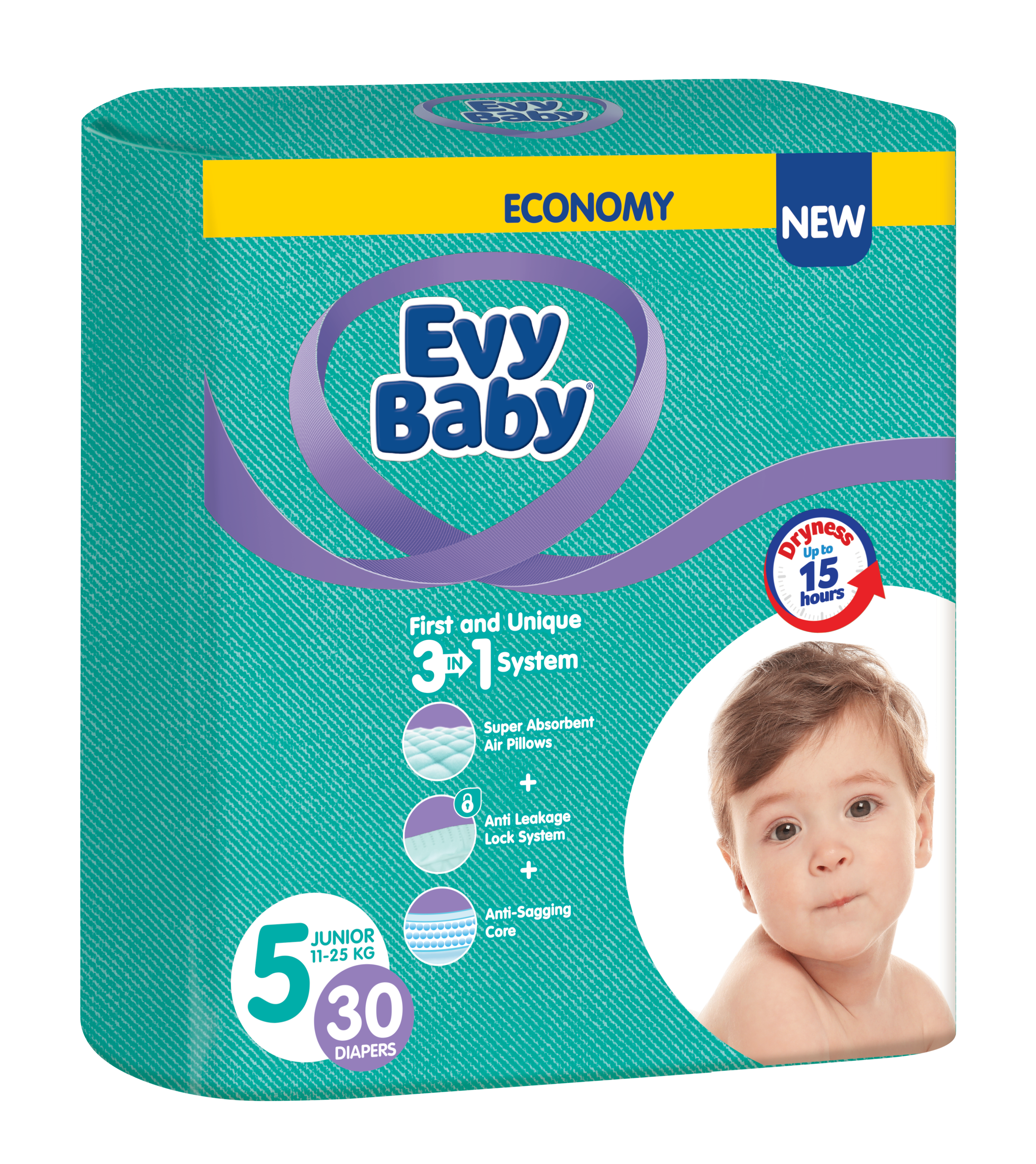 Підгузки Evy Baby 5 (11-25 кг), 30 шт. - фото 1