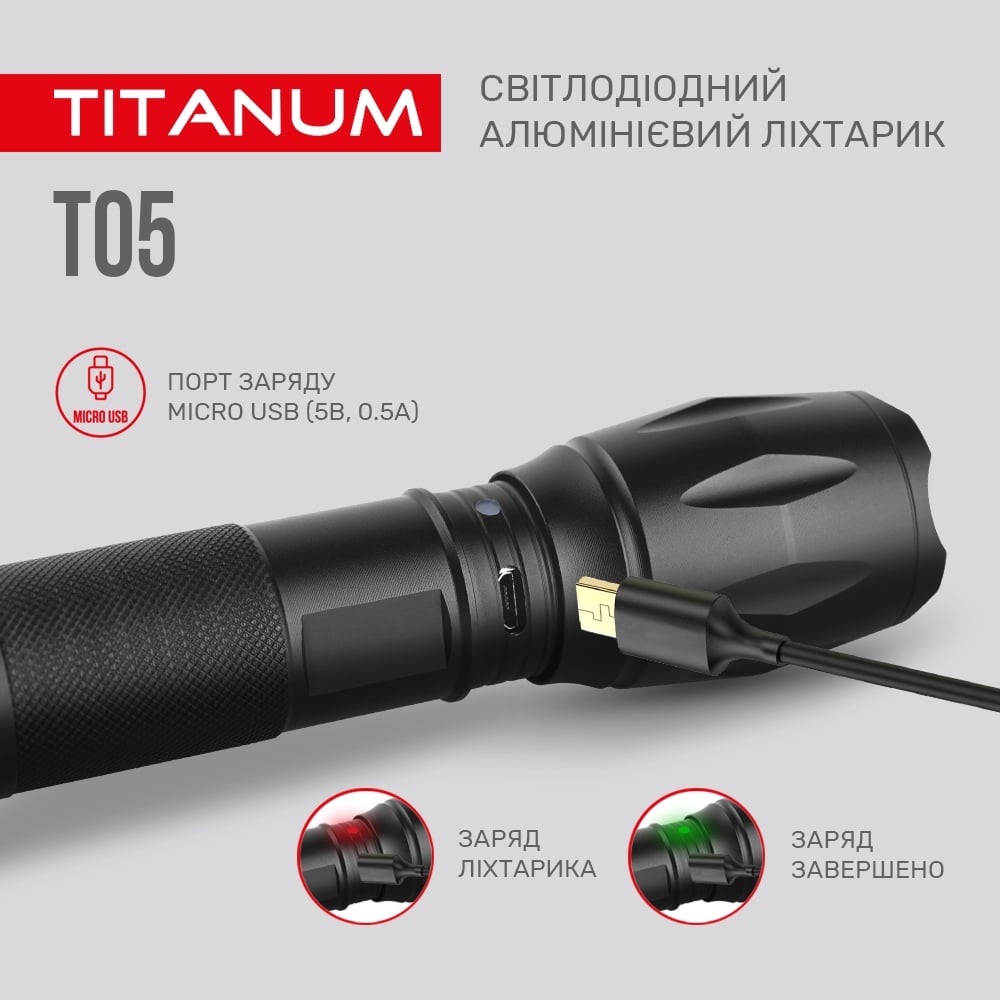 Ліхтар портативний Videx Titanum 300 Lm 6500 K (TLF-T05) - фото 6