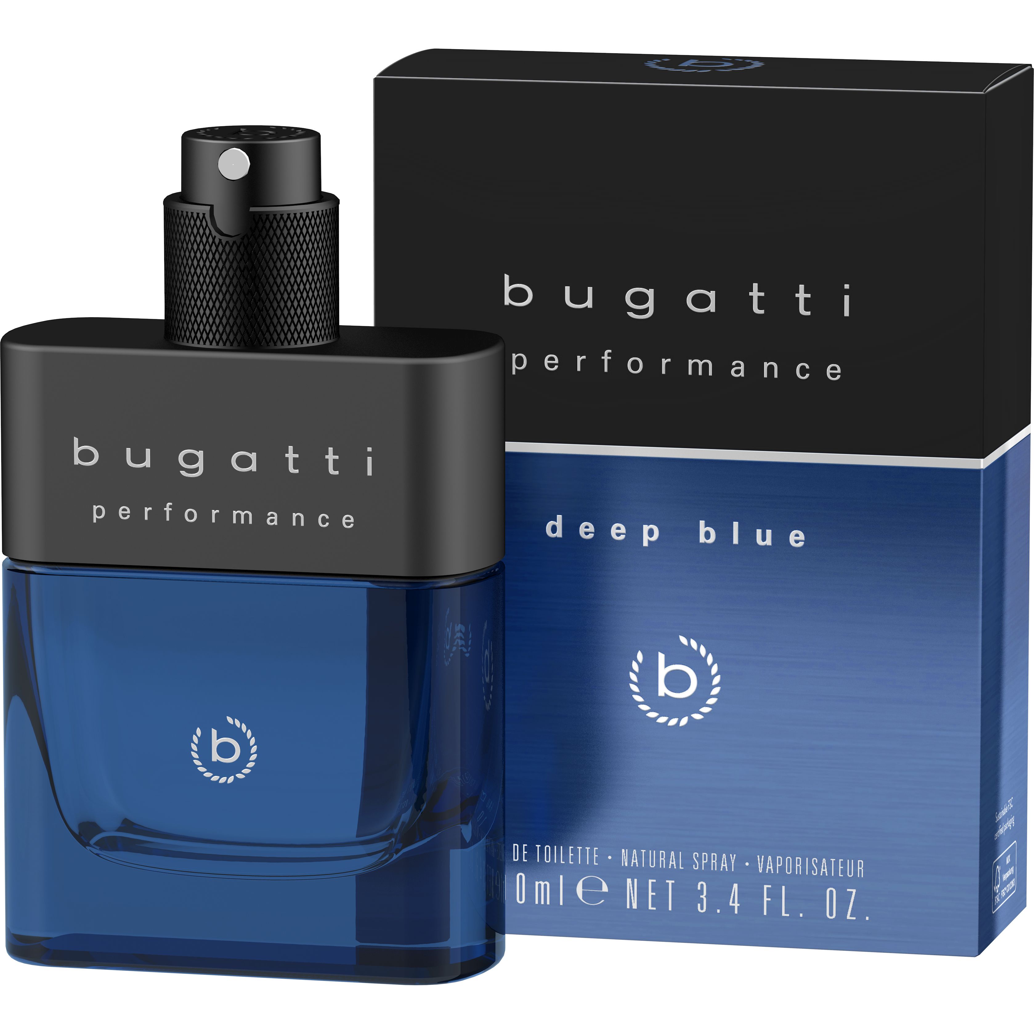 Туалетна вода для чоловіків Bugatti Performance Deep blue 100 мл - фото 1