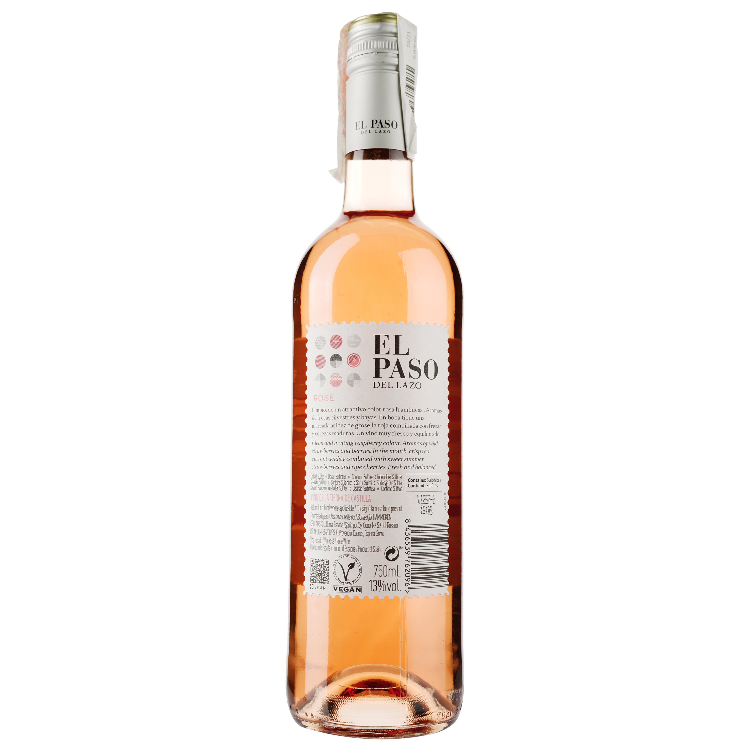 Вино El Paso del Lazo Rose, розовое, сухое, 12,5%, 0,75 л - фото 2