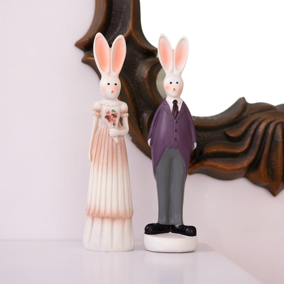 Набор статуэток декоративных МВМ My Home Кролики, разноцветный (DH-ST-01 COLOR) - фото 3