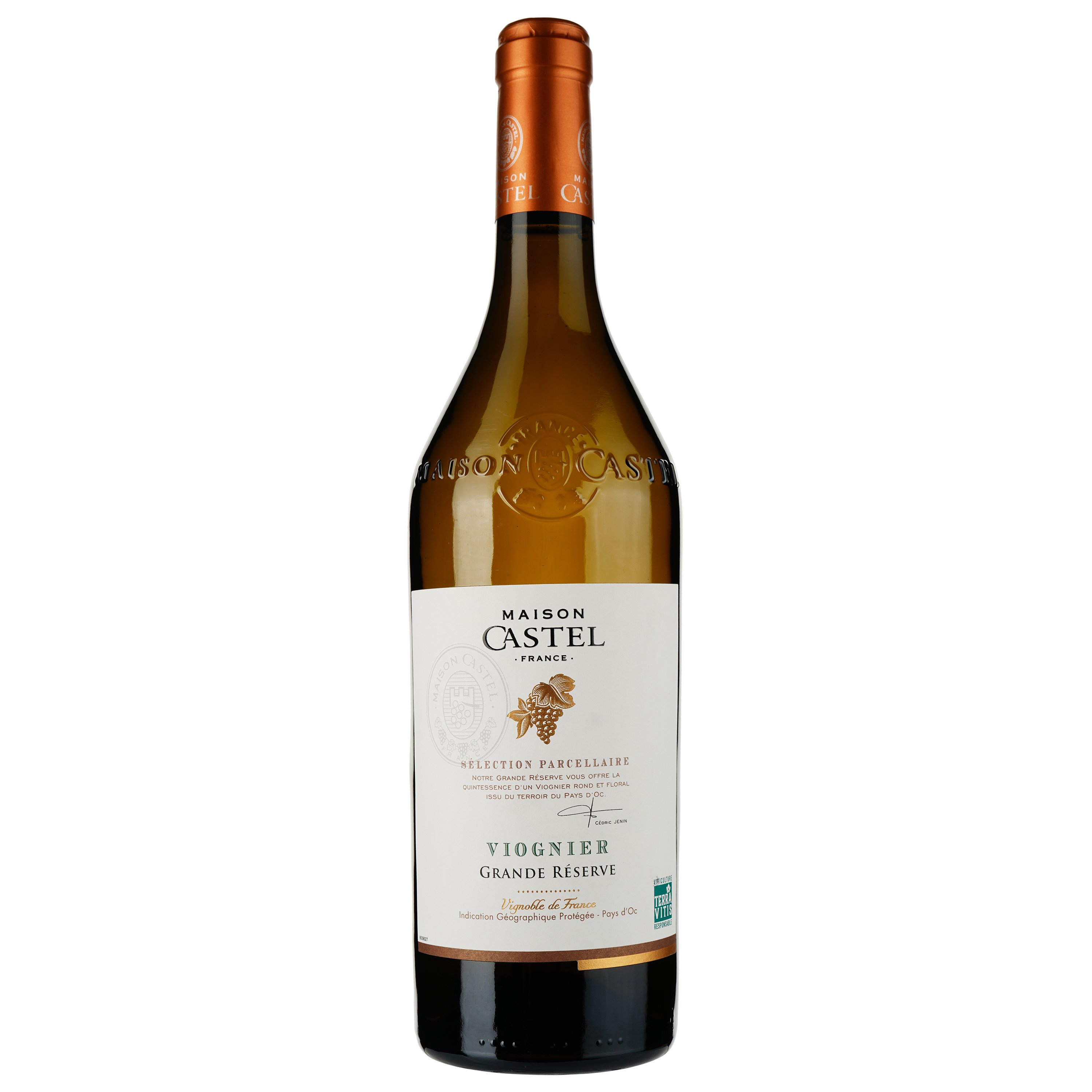 Вино Maison Castel Grande Reserve Viognier IGP Pays d'Oc 2022 белое сухое 0.75 л - фото 1