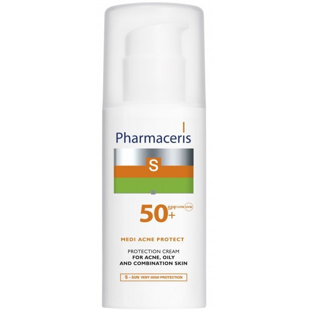 Защитный крем для кожи с акне Pharmaceris S Sun Protect SPF50+, 50 мл (E14905) - фото 1
