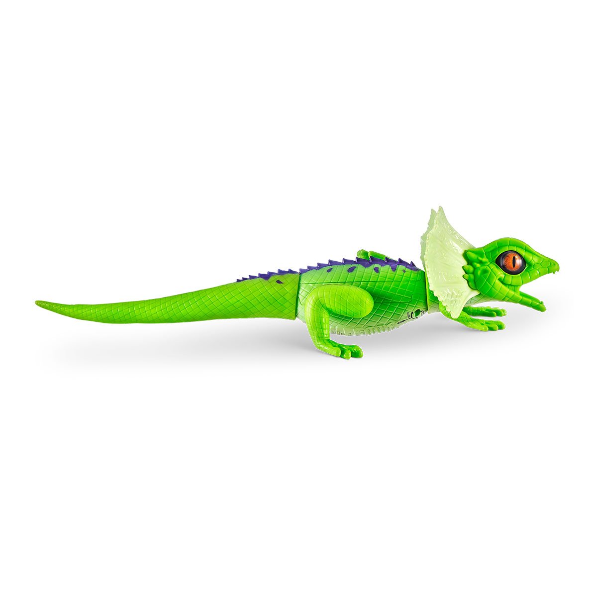 Интерактивная игрушка Robo Alive плащеносная ящерица, со световым эффектом, зеленый (7149-1) - фото 3