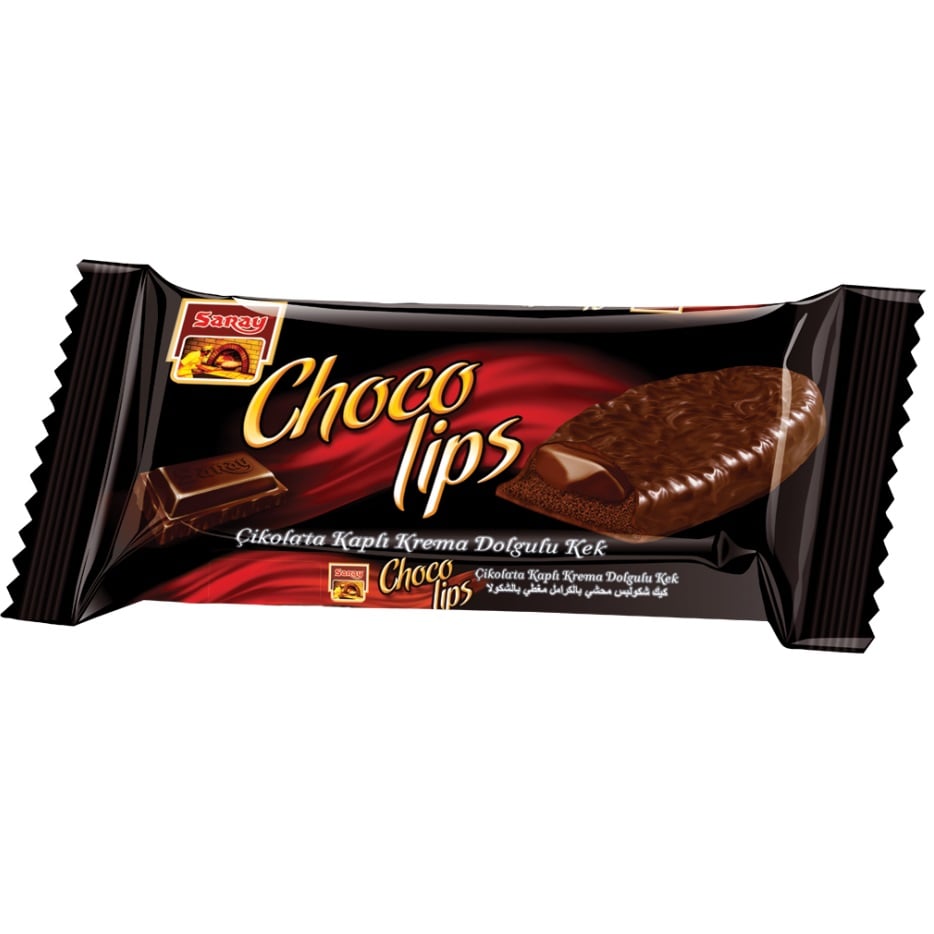 Тістечко Saray Chocolips з какао з кремовою начинкою у шоколадній глазурі 35 г - фото 1
