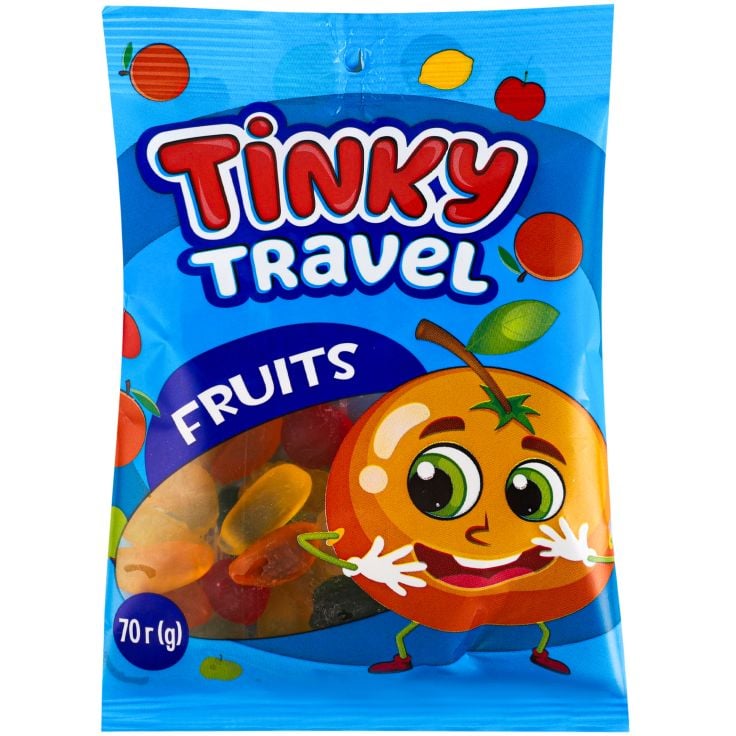 Конфеты желейные Tinky Travel Fruits 70 г - фото 1