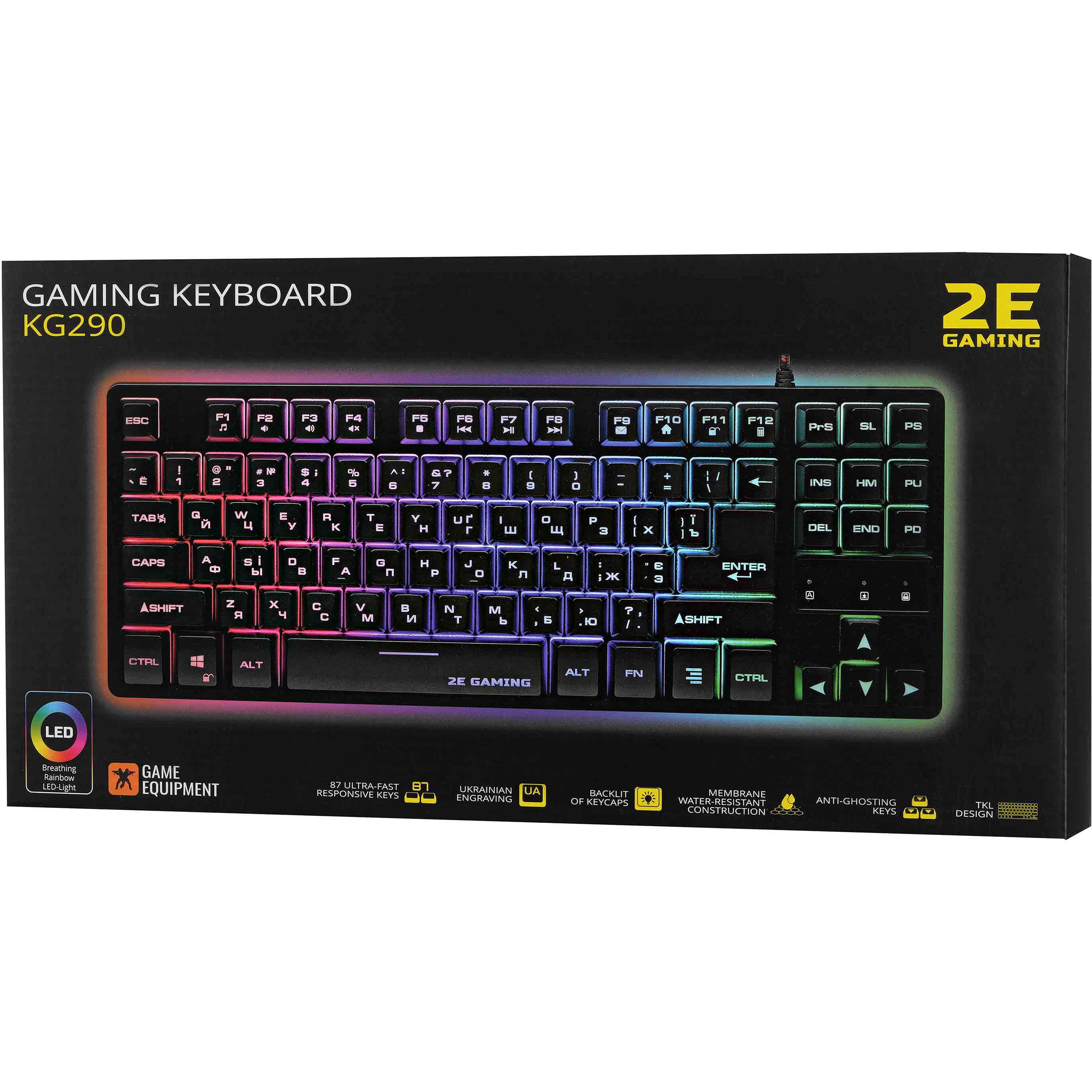 Клавиатура игровая 2E Gaming KG290 с подсветкой black (2E-KG290UB) - фото 8